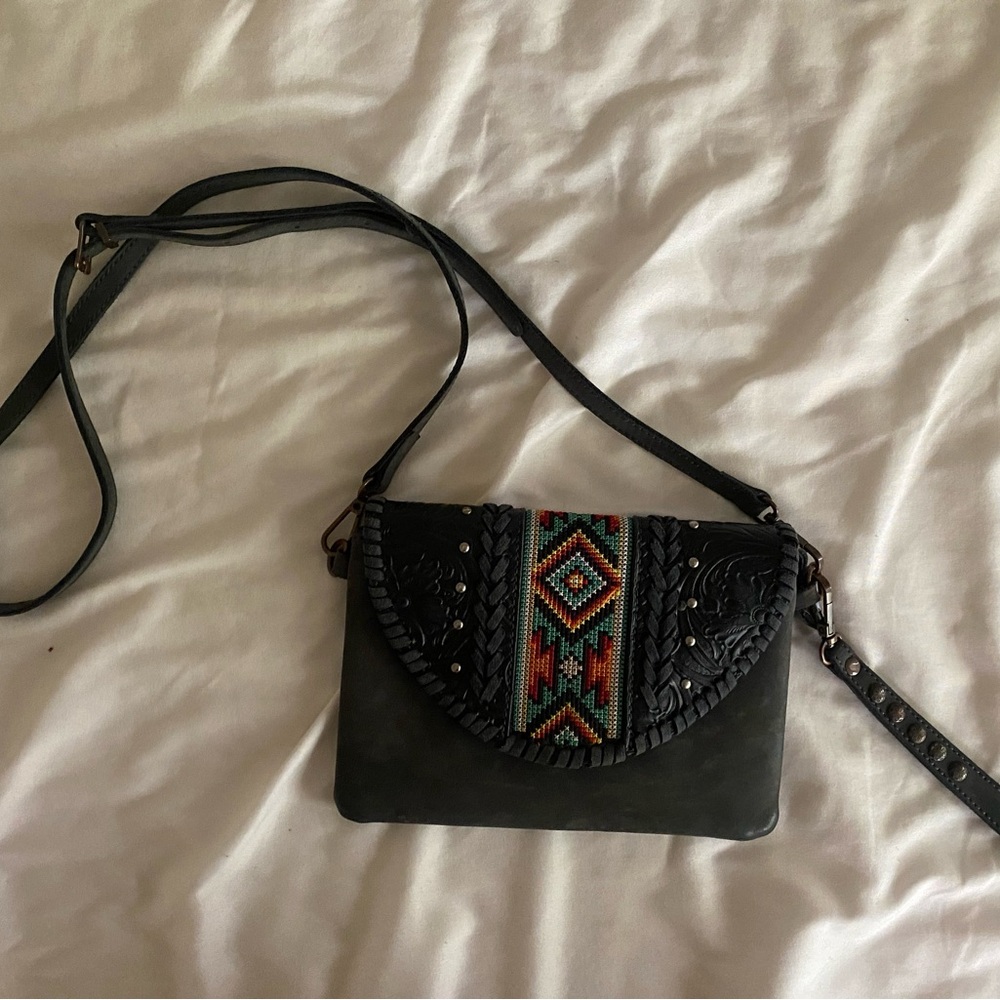 Black and Aztec print Montana west purse western purse western bag